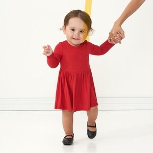 Little Sleepies Ribbed Twirl Dress with Bodysuit